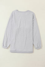 Load image into Gallery viewer, Smoke Gray Ribbed Corduroy Oversized Sweatshirt
