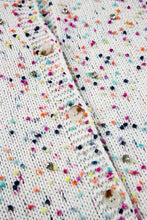 Load image into Gallery viewer, White Multicolor Confetti Sweater Cardigan
