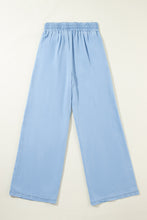 Load image into Gallery viewer, Myosotis Drawstring High Waist Wide Leg Denim Pants
