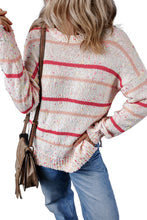 Load image into Gallery viewer, Pink Striped Confetti Knit Sweater
