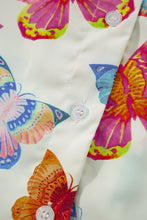 Load image into Gallery viewer, Multicolour Butterfly Pattern Short Sleeve Shirt Pajamas Set
