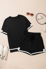 Load image into Gallery viewer, Apricot Contrast Trim Tee and Shorts Set
