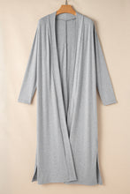 Load image into Gallery viewer, Light Grey Split Long Cardigan and Skinny Pants Lounge Set
