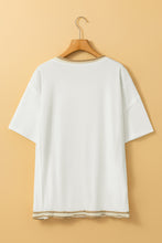 Load image into Gallery viewer, White Shooting Star Patched Oversized T Shirt
