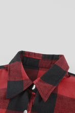 Load image into Gallery viewer, Green Turn-down Collar Plaid Shirt Coat
