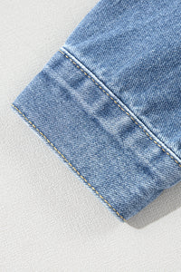 Wild Wind Washed Oversize Pocketed Denim Jacket