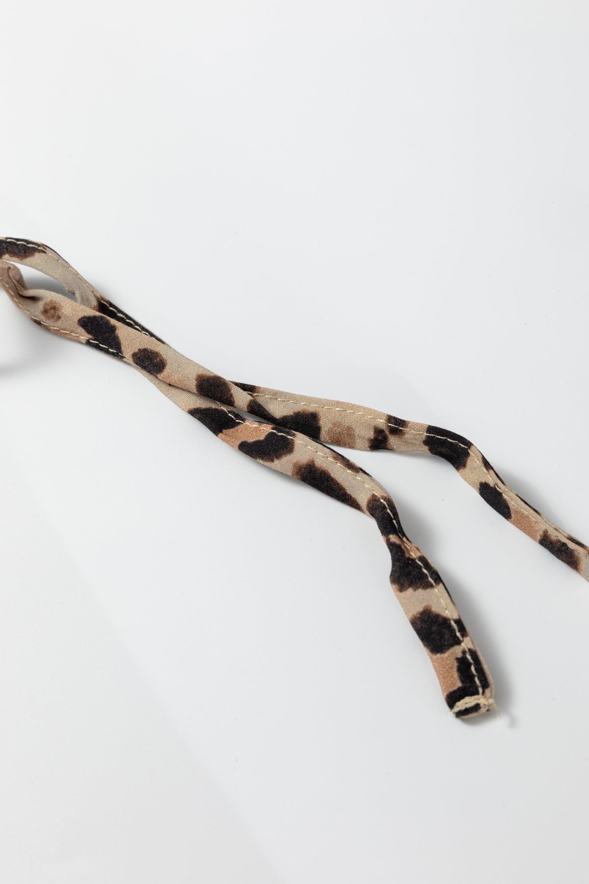 Brown Contrast Trim Leopard Top and Pant Set