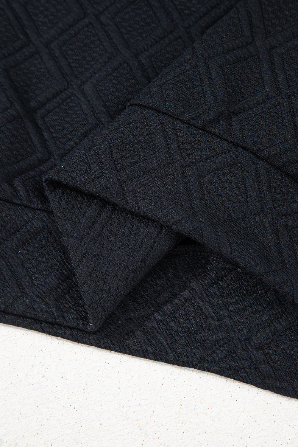 Color black Striped Collared Zip up Textured Skirt Set