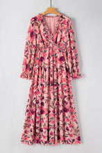 Load image into Gallery viewer, Multicolor Wild Lotus Ruffle Tiered Maxi Dress
