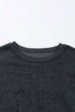 Load image into Gallery viewer, Smoke Gray Ribbed Corduroy Oversized Sweatshirt
