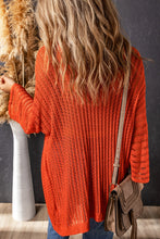 Load image into Gallery viewer, Khaki Hollow-out Bracelet Sleeve Knit Cardigan
