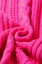 Load image into Gallery viewer, Strawberry Pink Textured Knit Ruffled Mock Neck Sweater Tank
