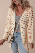 Load image into Gallery viewer, Apricot Solid Color Open Knit Duster Cardigan
