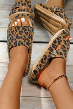 Load image into Gallery viewer, Pink Leopard Print Thick Sole Slip On Slippers
