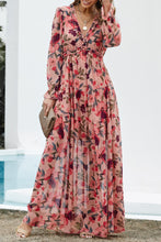 Load image into Gallery viewer, Multicolor Wild Lotus Ruffle Tiered Maxi Dress
