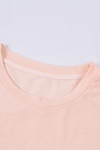 White Solid Color Crew Neck Tee