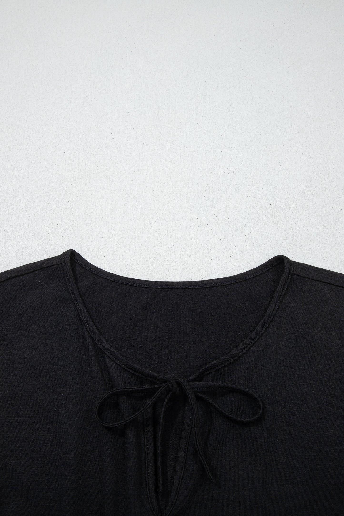 Coffee Plus Size Solid Color Bow Tie Peplum Tank Top