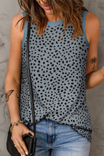 Load image into Gallery viewer, Leopard Print Round Neck Tank Top
