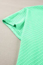 Load image into Gallery viewer, Mint Green Textured Batwing Sleeve Tee Wide Leg Pants Plus Size Set
