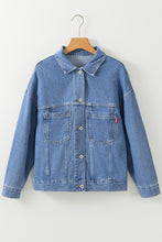 Load image into Gallery viewer, Wild Wind Washed Oversize Pocketed Denim Jacket
