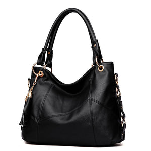 Luxury Leather Handbag Designer Black Women Purse Shoulder Bags