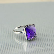 Load image into Gallery viewer, Natural Purple Amethyst Ring 925 Sterling Silver Natural Gemstone Size 8 . Free Shipping !
