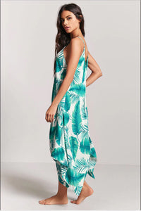 Summer  Beach Strap V-neck Floral Long Maxi Dress Sundress