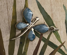Load image into Gallery viewer, Butterfly Larimar Pendant 925 Solid Sterling Silver &amp; Caribbean Gemstone
