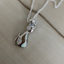 Load image into Gallery viewer, Fire Opal Cat Pendant 925 Sterling Silver FREE SHIPPING
