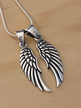 Load image into Gallery viewer, Sterling Silver 2 Angel Wings Friendship Pendants  Jewelry.
