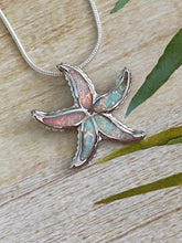 Load image into Gallery viewer, White Fire Opal Starfish Pendant 925 Sterling Silver Free Shipping !
