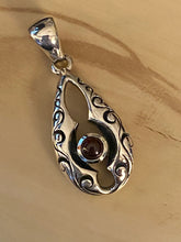 Load image into Gallery viewer, Garnet Gemstone Pendant Solid Sterling Silver Jewelry.
