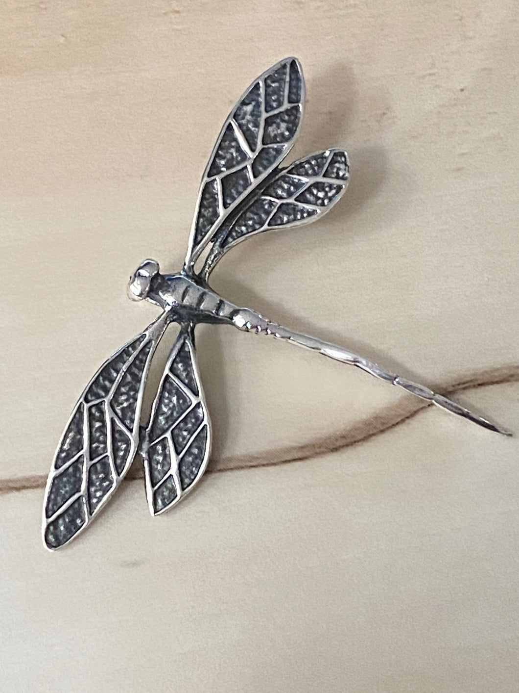 Dragonfly Pendant 100% Sterling Silver Jewelry. Free Shipping! Free Silver Plated Chain