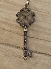 Load image into Gallery viewer, Rhinestone 925 Silver Chain Key Lock Pendant Free Shipping!
