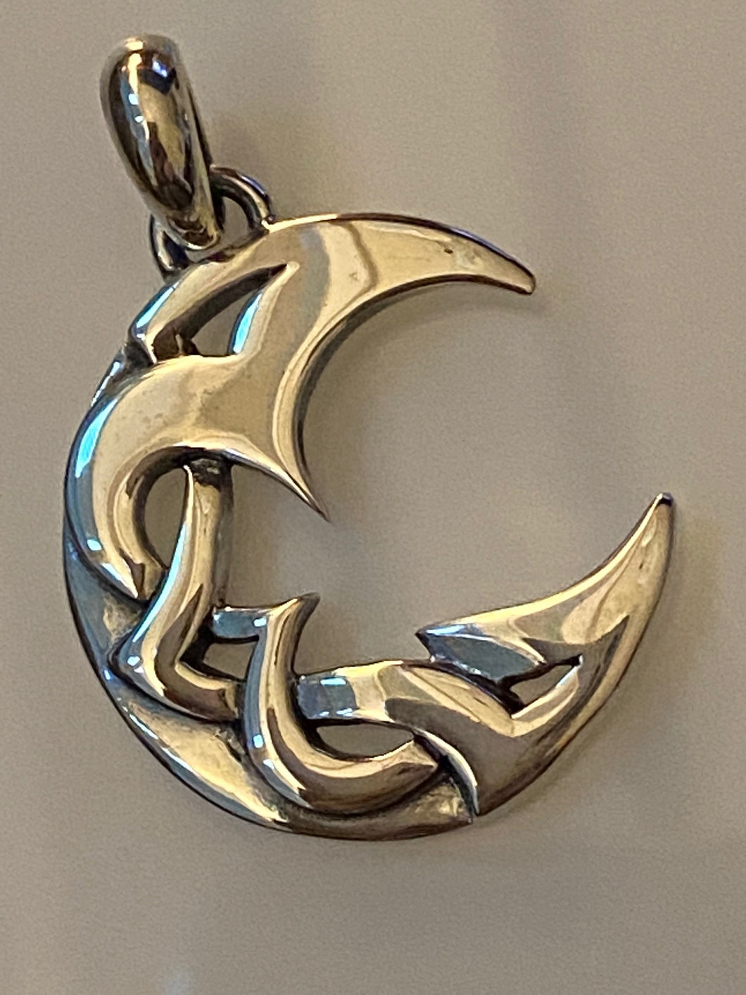 Moon Pendant 925 Sterling Silver Jewelry. Free Silver Plated Chain. Free Shipping!