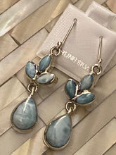 Load image into Gallery viewer, Larimar &amp; Sterling Silver Dangling Earrings..Free Shipping!!
