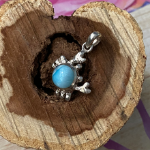 Load image into Gallery viewer, Crab Larimar Pendant 925 Solid Sterling Silver &amp; Caribbean Gemstone Jewelry.
