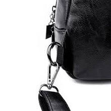 Load image into Gallery viewer, High Quality Ladies Crossbody. Soft Real Leather Backpack. Black
