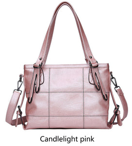 Luxury Leather Handbag Designer Light Pink Women Purse Shoulder Bags